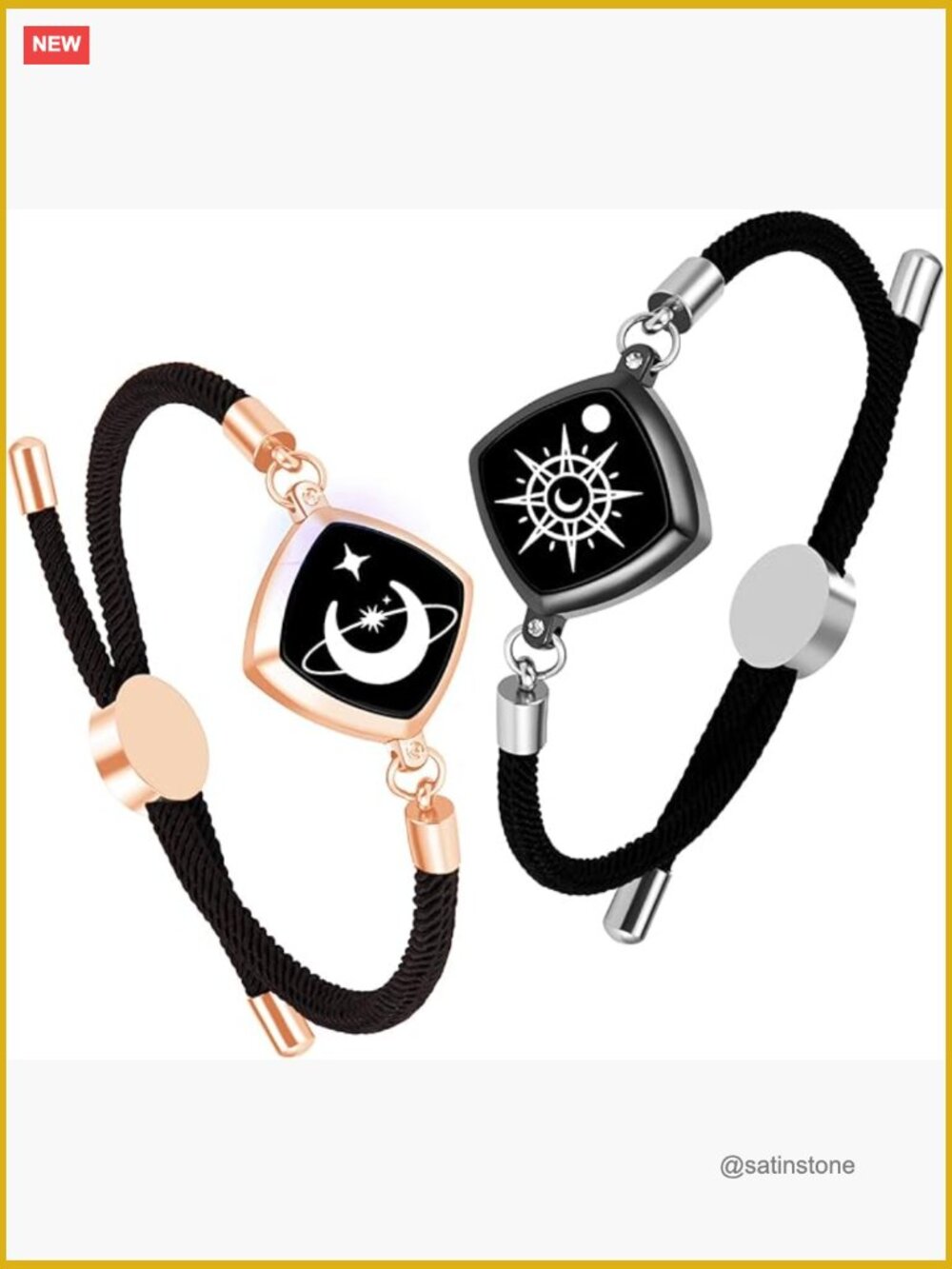 Smart Touch Bracelets for Long Distance Couples, Vibration & Light Up